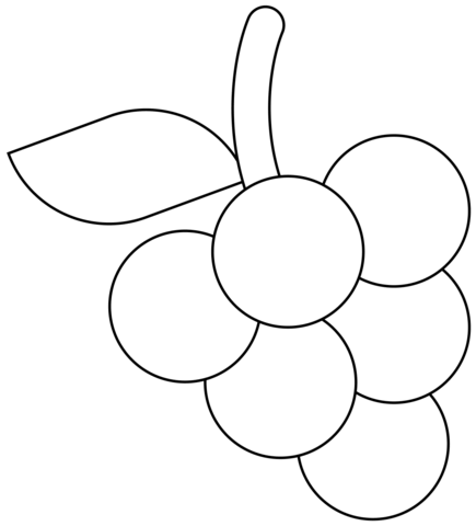 Grapes Emoji Coloring Page